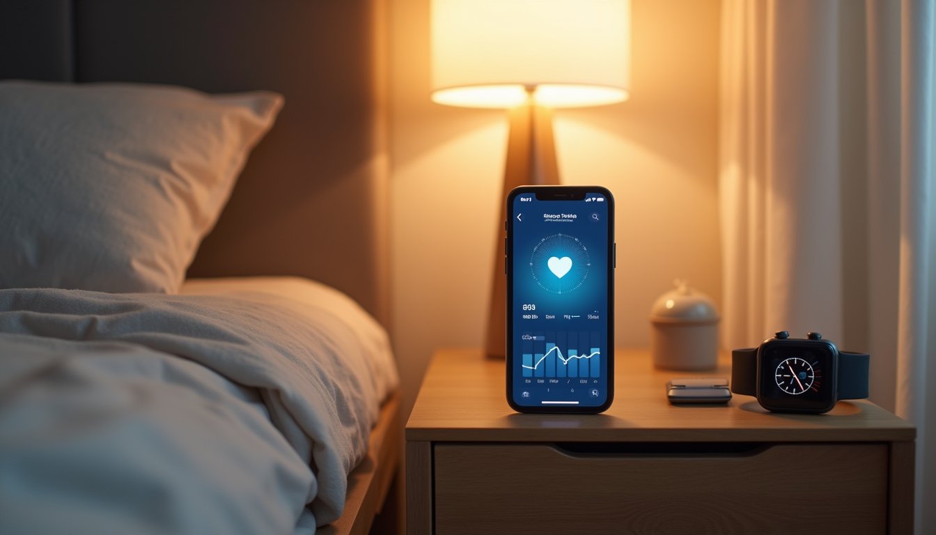 BurnoutGuard app interface showing Apple Health integration and advanced sleep tracking features for burnout prevention
